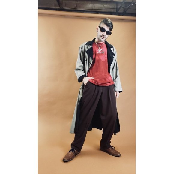 Brown High Waited Tapered Vintage Trousers - Picture 10 of 10